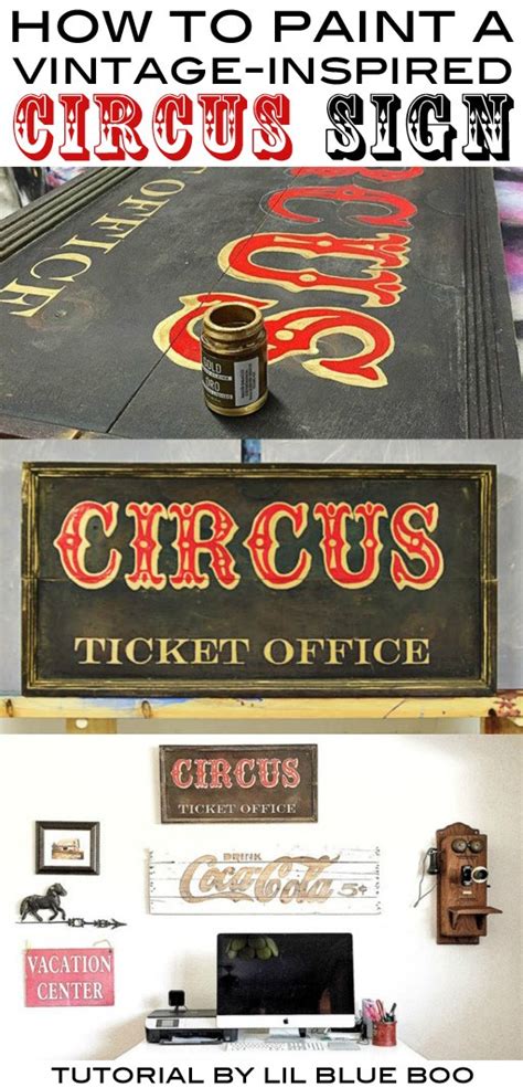 How to Make Old Signs: Vintage Inspired Circus Sign