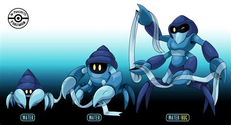 (007 - 009) Cowacrab, Shellbric, Rhythmicare by InProgressPokemon on DeviantArt