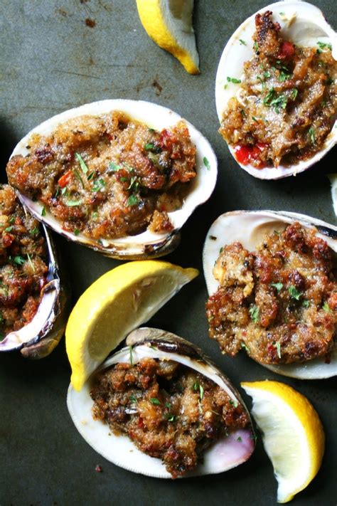 Chorizo Stuffed Baked Quahog Clams | Clam recipes, Seafood recipes, Recipes