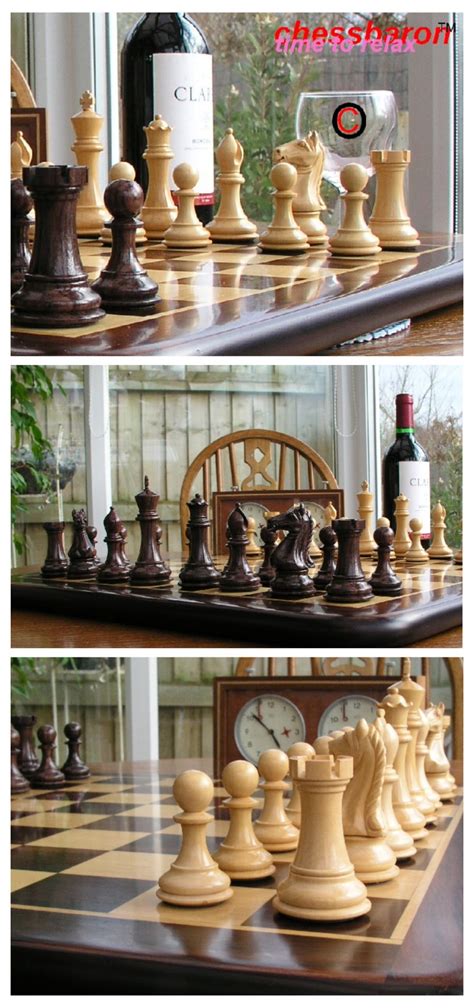 A beautiful solid rosewood chess set. This set is a great example of a luxury chess set! With ...