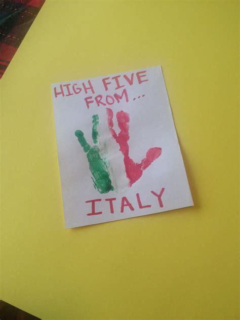 Cultural Diversity Italian Flag Handprint! Around The World Crafts For Kids, Around The World ...