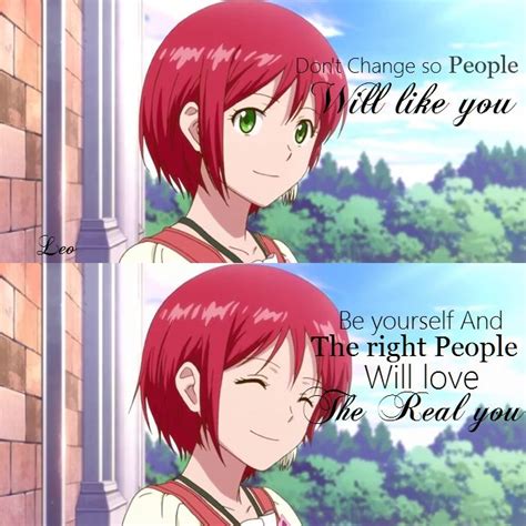 Anime:Snow white with red hair Anime Love Quotes, Anime Quotes ...