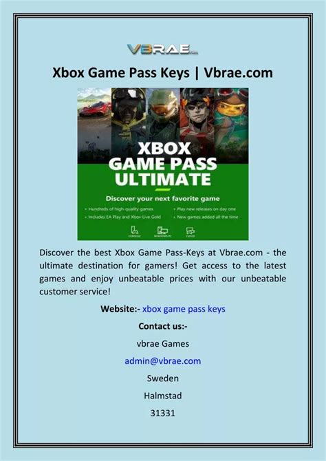 PPT - Xbox Game Pass Keys Vbrae PowerPoint Presentation, free download ...