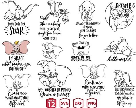 Disney Dumbo Quotes Svg, UPP771 | UPPLOP Graphics Resources