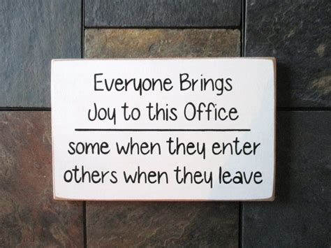 Everyone Brings Joy to This Office Wood Sign Co-Worker Gift | Etsy