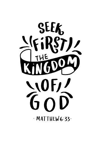 Seek First The Kingdom Of God Stock Illustration - Download Image Now ...