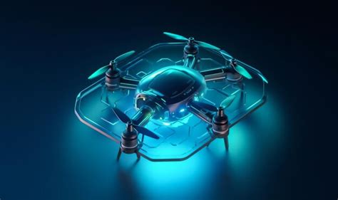 Premium AI Image | AI technology drone 3d quadrocopter in isometric ...