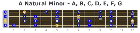 Bass Guitar Minor Scales - Fretboard Diagrams - Bass Player Center