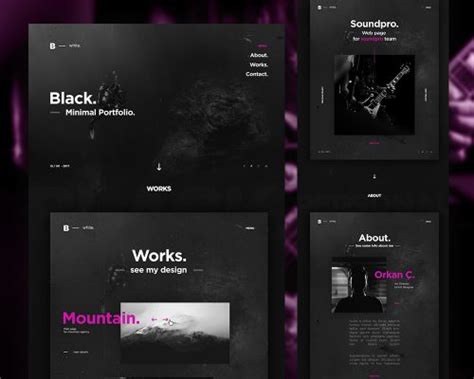 Dark Portfolio Website Template – Download PSD