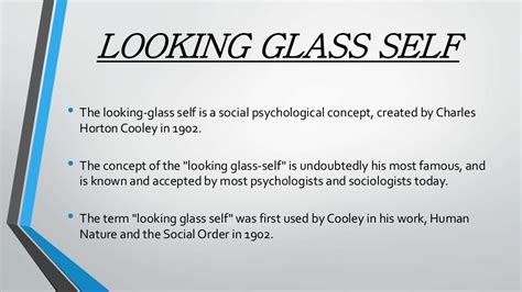 Self & cooley’s looking glass self