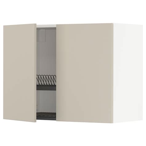 METOD wall cabinet w dish drainer/2 doors - IKEA