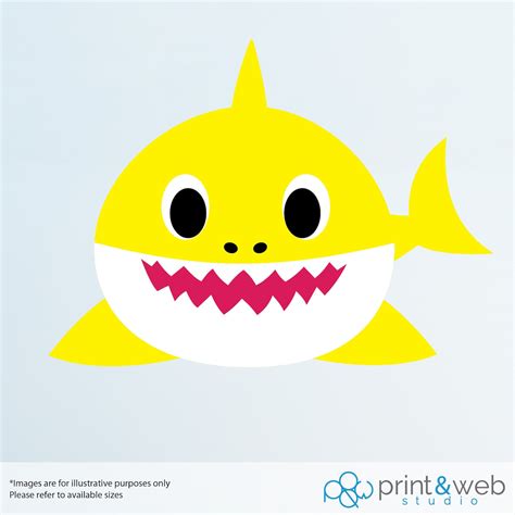 Baby Shark Wall Decal Vinyl Sticker Kids Decor Bedroom - Etsy UK