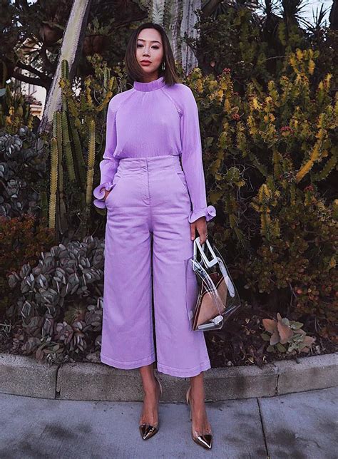 Sydne Style shows how to wear lavender for spring with outfit ideas from fashion blogger song of ...