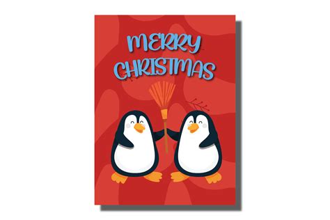 Christmas Card Penguin Graphic by centingunikstudio · Creative Fabrica