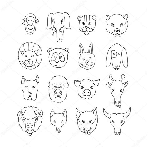 Animals Faces Drawing at GetDrawings | Free download