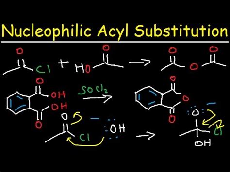 Nucleophilic Acyl Substitution Reaction Mechanism - Carboxylic Acid Derivatives, Organic ...