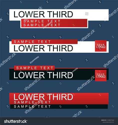 Lower Third Design Template Vector Illustration Stock Vector (Royalty ...