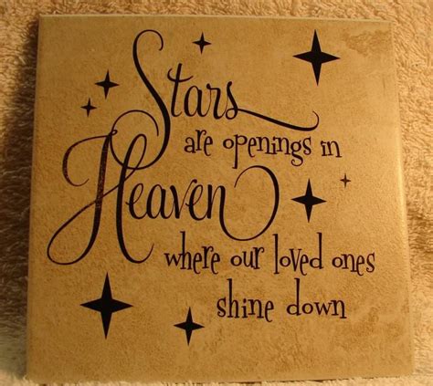 Stars Are Openings in Heaven Where Our Loved Ones Shine Down - Etsy ...