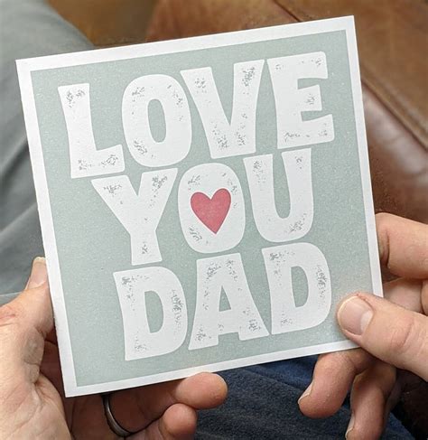 Love You Dad Father's Day Card By Hands & Hearts