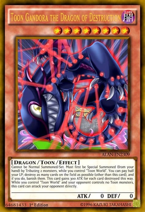 Toon Gandora the Dragon of Destruction by AlanMac95 on DeviantArt (With images) | Yugioh cards ...