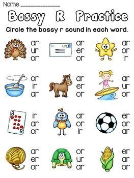 Bossy R Worksheets (9 fun worksheets for R controlled vowels) | Phonics for kids, Phonics ...