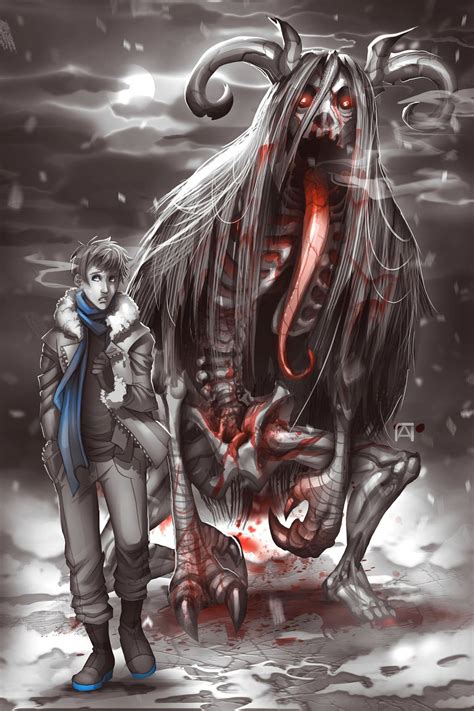 Wendigo Snow | Wendigo by Pechan on deviantART. It's kinda cute, actually. | Wendigo, Creature ...