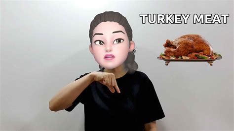 What is the American Sign Language ASL sign for turkey meat?