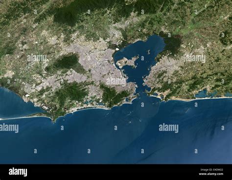 Rio De Janeiro, Brazil, True Colour Satellite Image. Rio de Janeiro ...