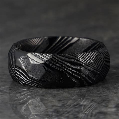 Damascus Steel Ring - Etsy