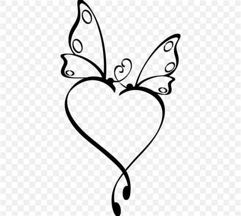 Butterfly Heart Tattoo Clip Art, PNG, 408x736px, Watercolor, Cartoon ...