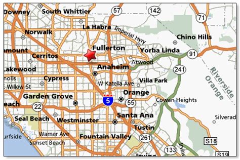 Fullerton California Map