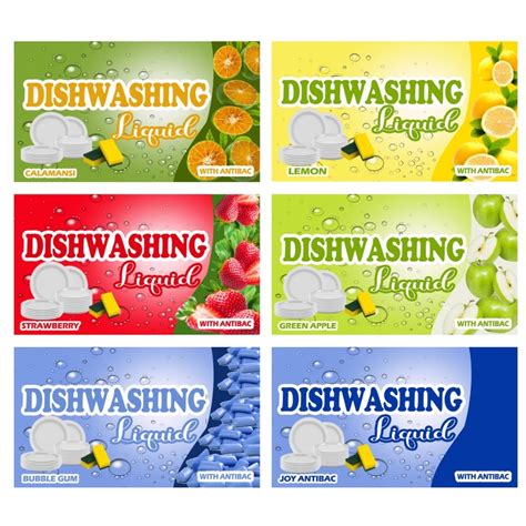 STICKER LABEL FOR DISHWASHING LIQUID (10pcs) | Shopee Philippines