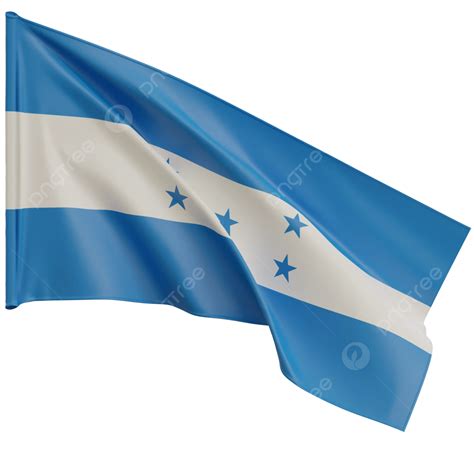 Honduras Flag Waving, Honduras Flag With Pole, Honduras Flag Waving Transparent, Honduras Flag ...