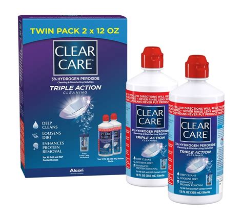 Clear Care Triple Action Cleaning And Disinfecting Solution Twin Pack ...