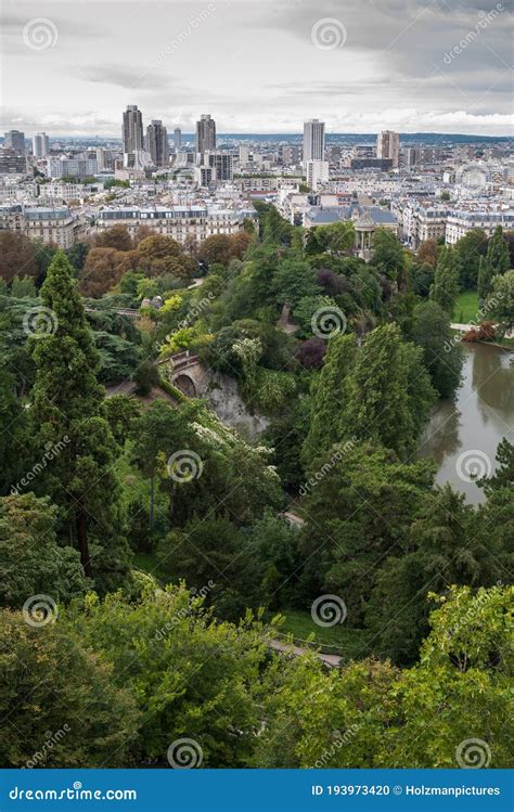 Aerial View of the Buttes-Chaumont Park in Paris Editorial Image - Image of chaumont, parisian ...