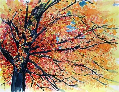 22 best Fall Tree Watercolor paintings. images on Pinterest | Autumn trees, Fall trees and Water ...