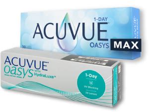 ACUVUE OASYS 1-DAY HydraLuxe vs ACUVUE OASYS MAX 1-DAY - Optix-now