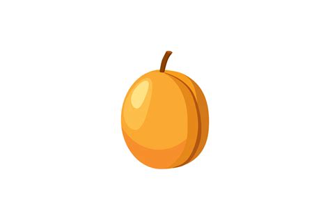 Fresh Apricot Icon, Cartoon Style Graphic by ylivdesign · Creative Fabrica