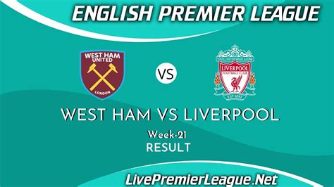 West Ham United Vs Liverpool | Result 2021 EPL Week 21