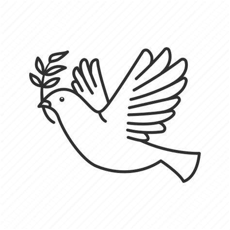 Bird, bird with leaves, dove, emoji, freedom, wedding, wings icon