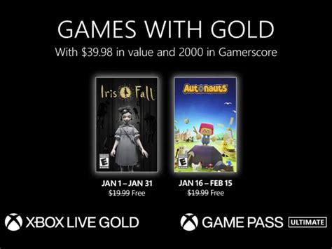 Xbox Games with Gold January 2023 lineup announced - OnMSFT.com ...