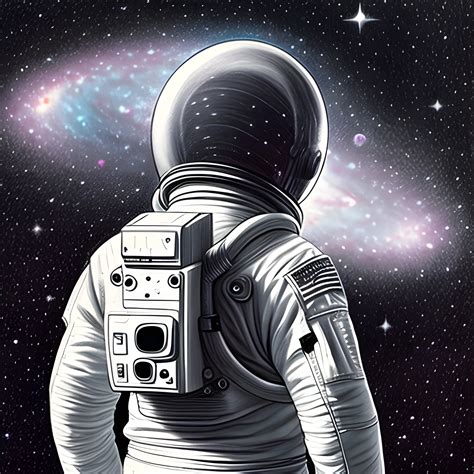 Trippy Astronaut Drawing