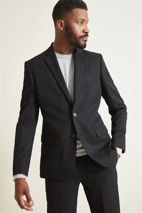 Moss 1851 Tailored Fit Plain Black Jacket