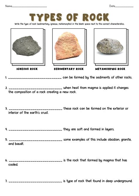 18 Soil Worksheets For 3rd Grade | Rock types, Soil layers, Rocks and ...