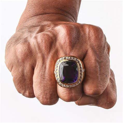 Men's Amethyst Ring Natural Amethyst Men's Ring Huge - Etsy