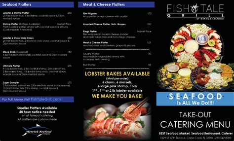 Cape Coral Seafood Caterers: Lunch, Dinner, Dessert: Fish Tale Grill