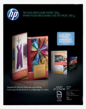 Hp Inkjet Matte Tri Fold Brochure Paper 180 Gsm 100 - Hp Tri-fold ...