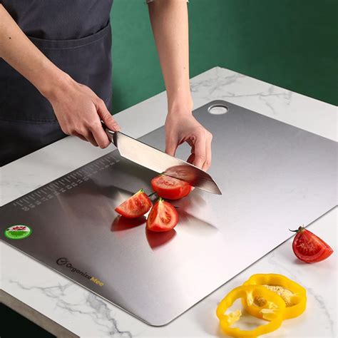 Buy OrganizeMee Chopping Board Stainless Steel Metal Cutting Kitchen ...