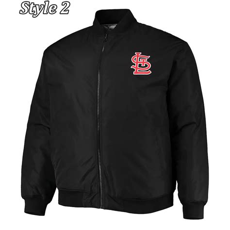Satin St. Louis Cardinals Black and White Jacket - Jackets Masters