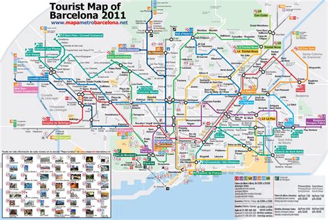 Tourist Map of Barcelona, 49 important places for tourists. | Voyage barcelone, Barcelone carte ...